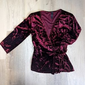 Burgundy Crossfold Top